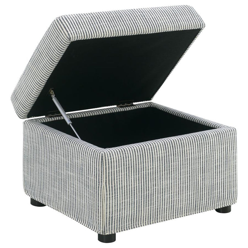 Winter Upholstered Hydraulic Lift Top Storage Ottoman