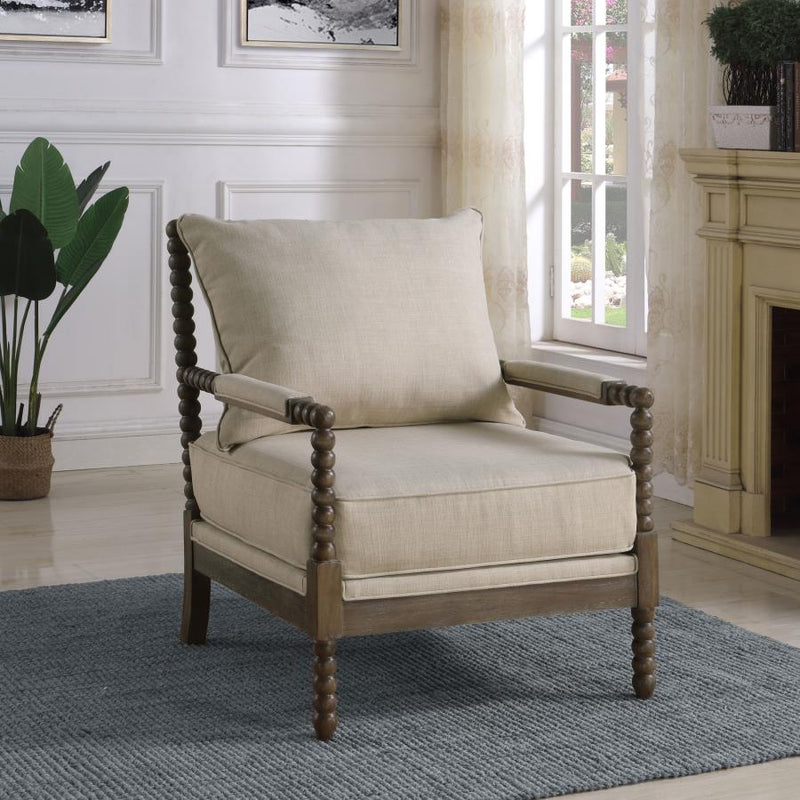 Sillón Acentual Blanchett Tapizado con Patas Torneadas