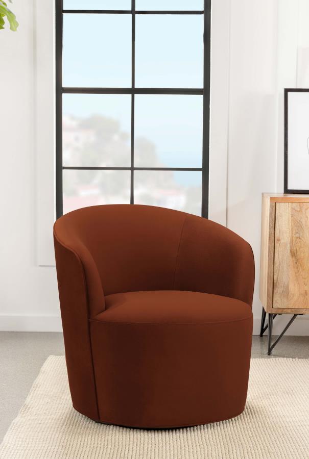 Sillón giratorio Joyce con respaldo tapizado