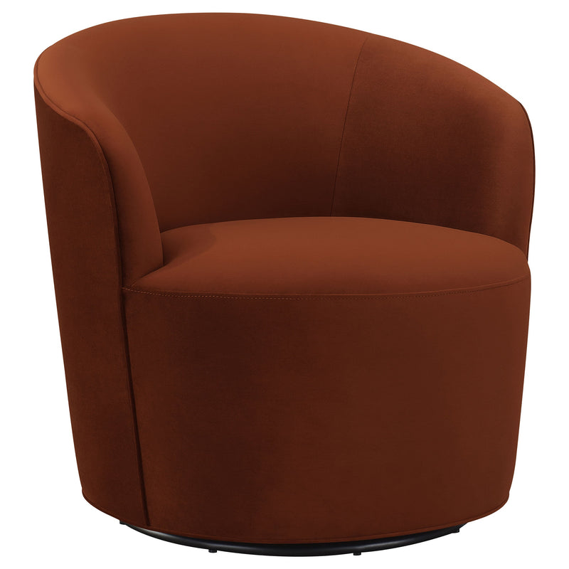 Sillón giratorio Joyce con respaldo tapizado