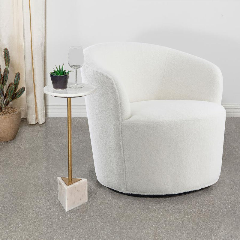 Sillón giratorio Joyce con respaldo tapizado