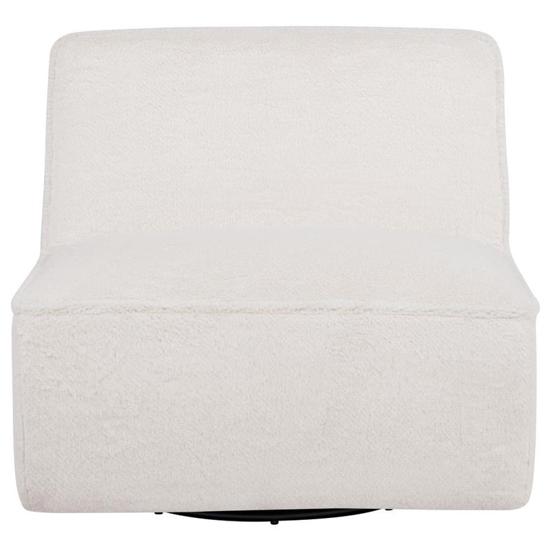 Badoer Faux Fur Swivel Accent Chair