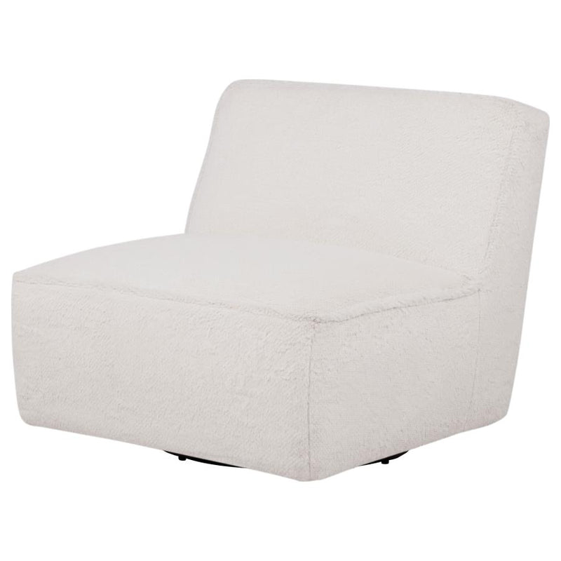 Badoer Faux Fur Swivel Accent Chair