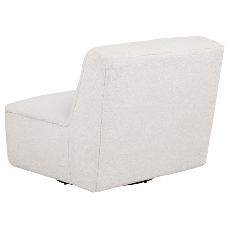 Badoer Faux Fur Swivel Accent Chair