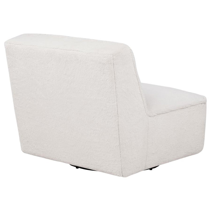 Badoer Faux Fur Swivel Accent Chair