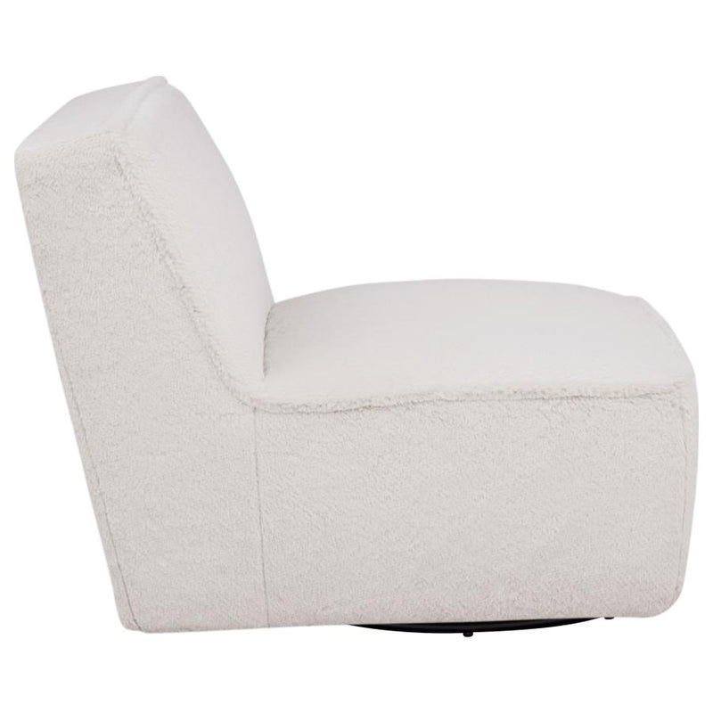 Badoer Faux Fur Swivel Accent Chair