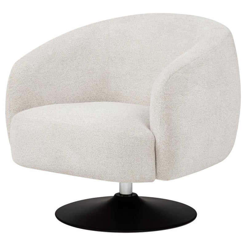 Dave Upholstered Barrel Back Swivel Club Chair