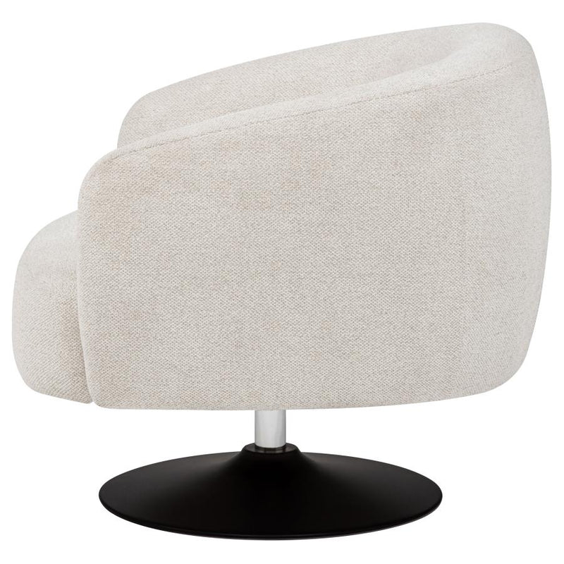 Dave Upholstered Barrel Back Swivel Club Chair