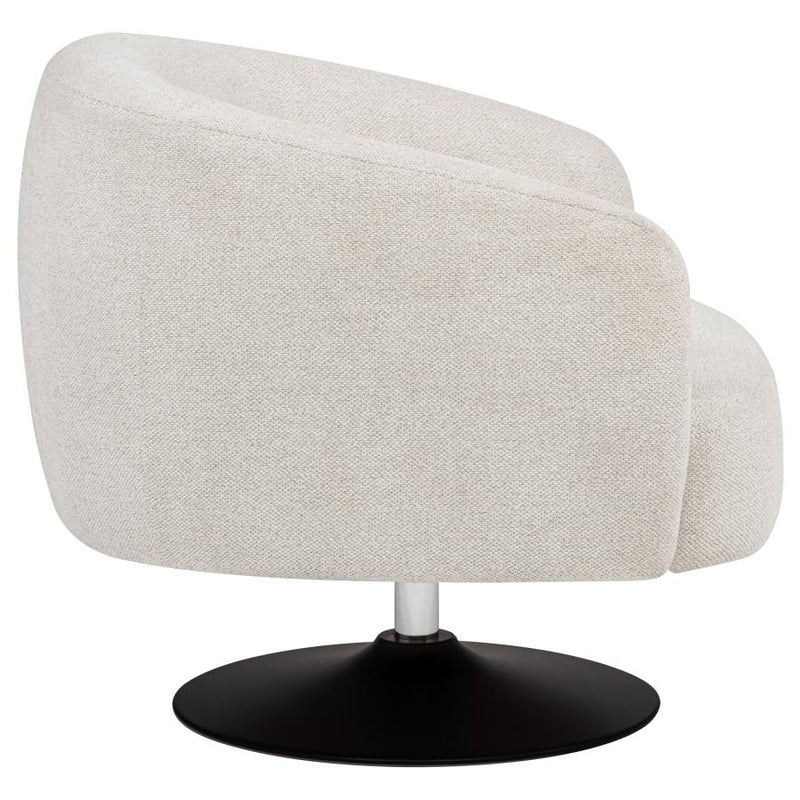 Dave Upholstered Barrel Back Swivel Club Chair