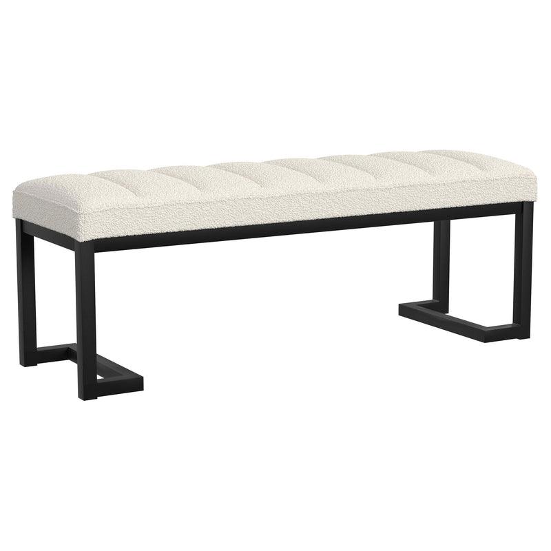 Banco decorativo tapizado capitoné de bucle Mesa