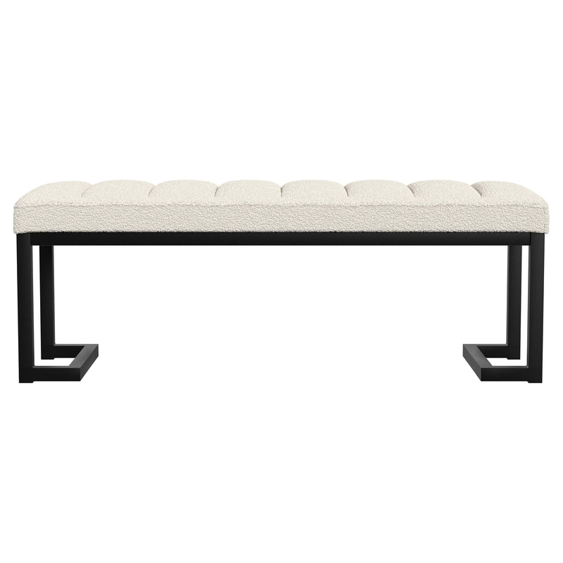 Banco decorativo tapizado capitoné de bucle Mesa