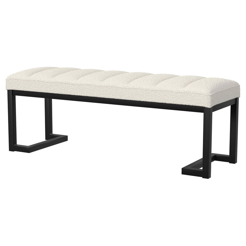 Banco decorativo tapizado capitoné de bucle Mesa