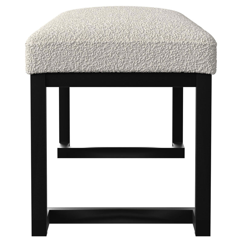 Banco decorativo tapizado capitoné de bucle Mesa