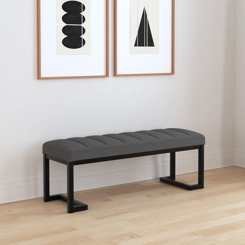 Banco decorativo tapizado capitoné de bucle Mesa