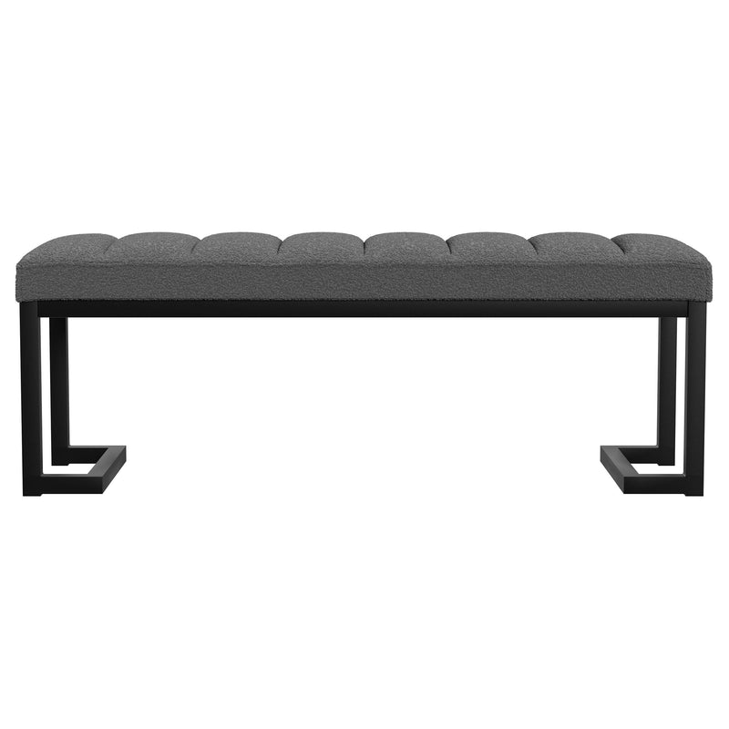 Banco decorativo tapizado capitoné de bucle Mesa