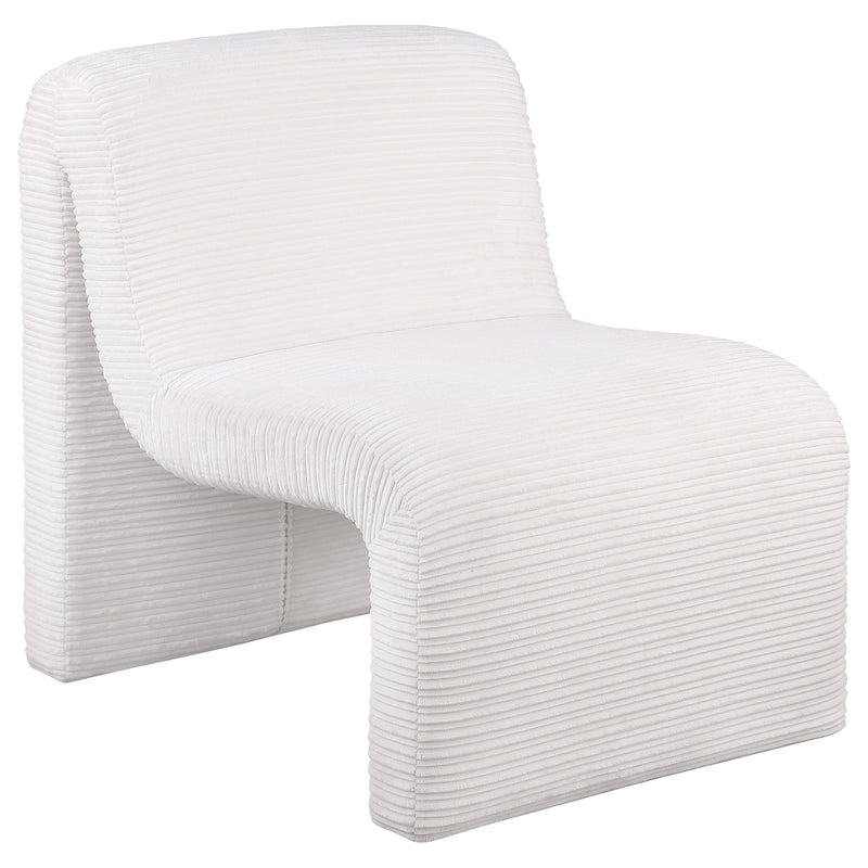 Sillón decorativo Drayton sin brazos con respaldo curvo tapizado