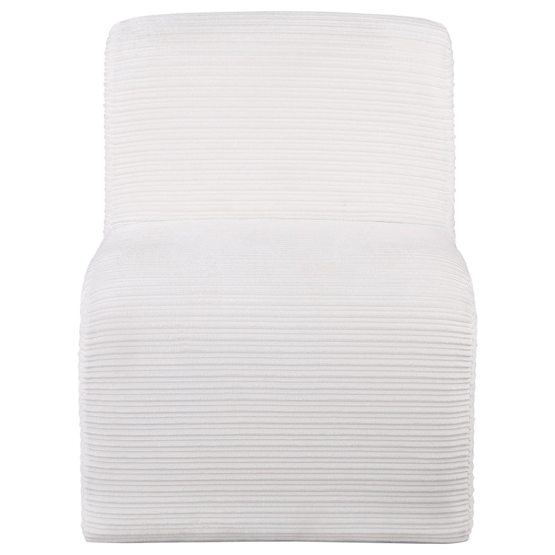 Sillón decorativo Drayton sin brazos con respaldo curvo tapizado