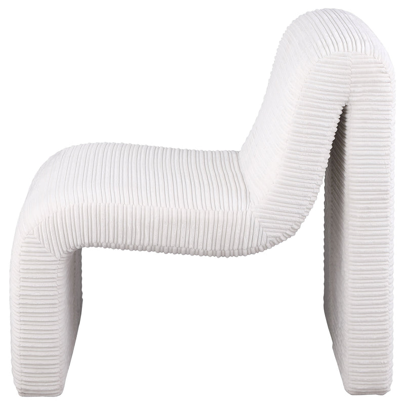 Sillón decorativo Drayton sin brazos con respaldo curvo tapizado