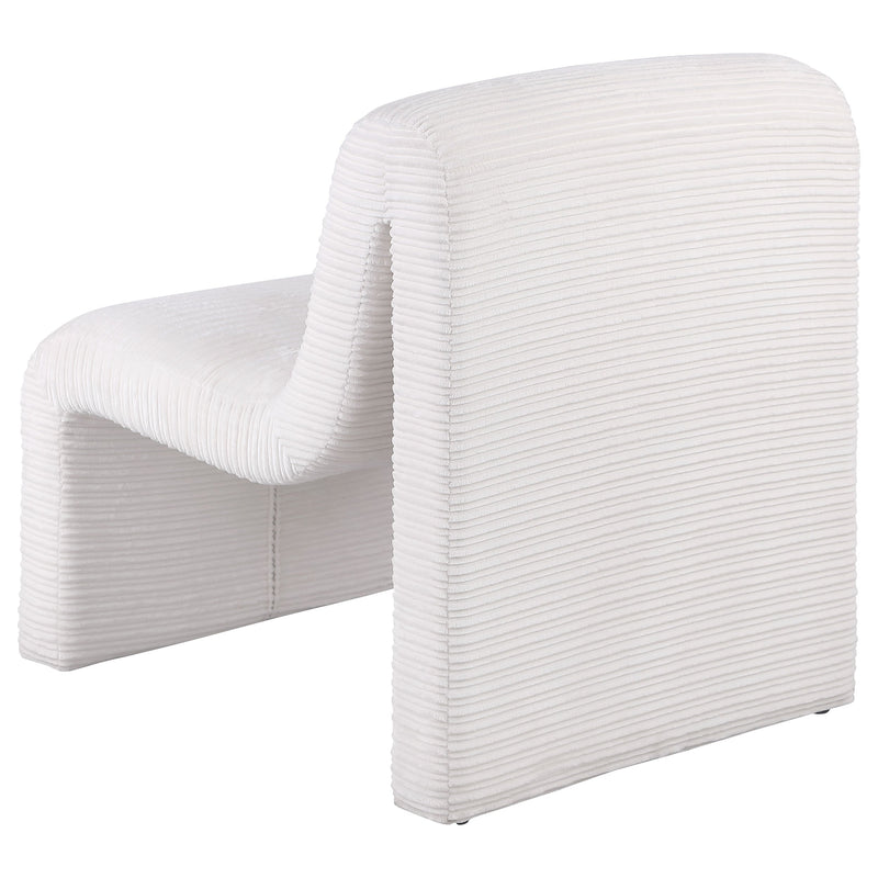 Sillón decorativo Drayton sin brazos con respaldo curvo tapizado