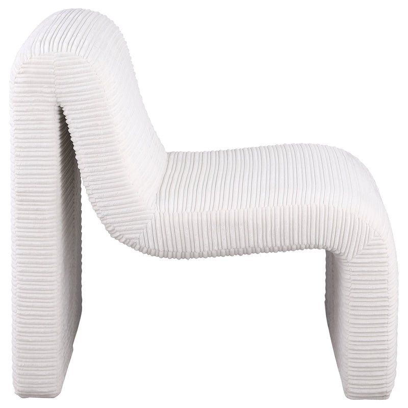 Sillón decorativo Drayton sin brazos con respaldo curvo tapizado