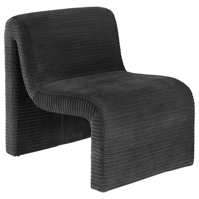 Sillón decorativo Drayton sin brazos con respaldo curvo tapizado