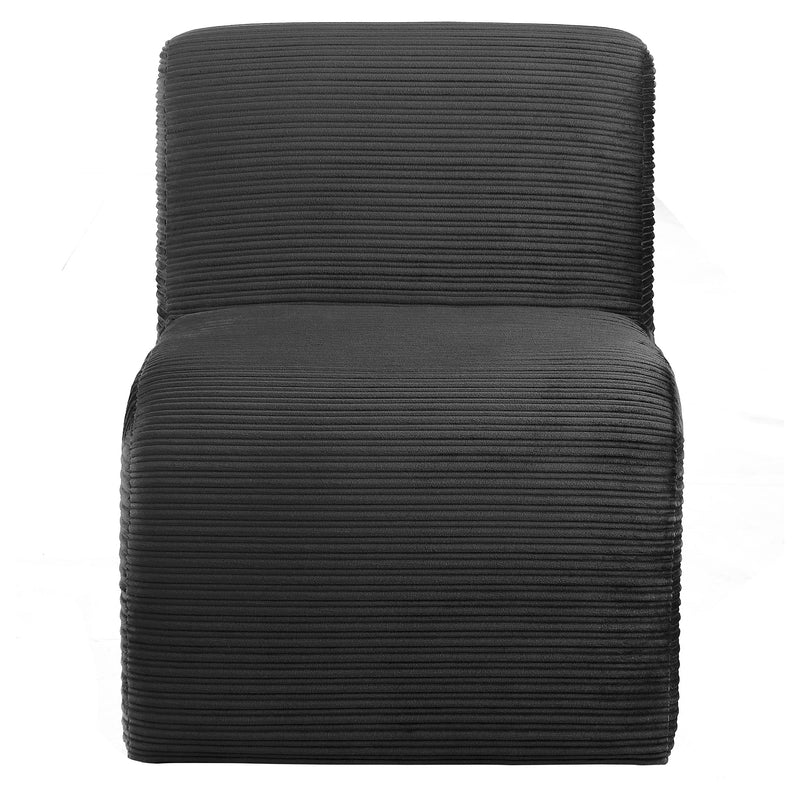 Sillón decorativo Drayton sin brazos con respaldo curvo tapizado