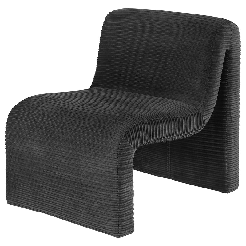 Sillón decorativo Drayton sin brazos con respaldo curvo tapizado