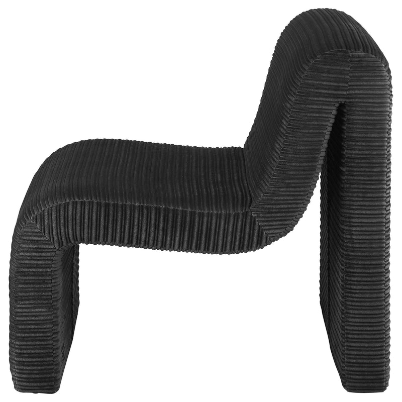 Sillón decorativo Drayton sin brazos con respaldo curvo tapizado