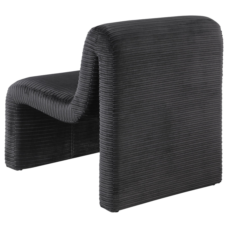 Sillón decorativo Drayton sin brazos con respaldo curvo tapizado