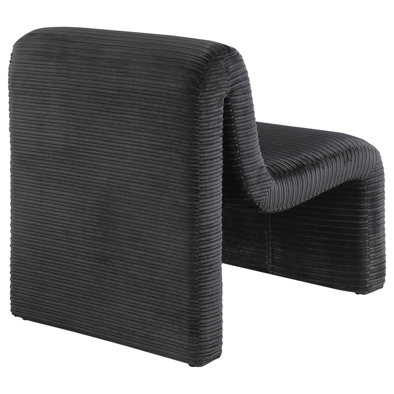 Sillón decorativo Drayton sin brazos con respaldo curvo tapizado