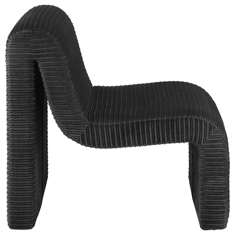 Sillón decorativo Drayton sin brazos con respaldo curvo tapizado