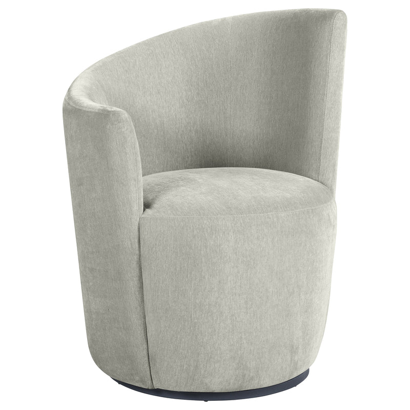 Sillón giratorio tapizado Nueva con respaldo curvo