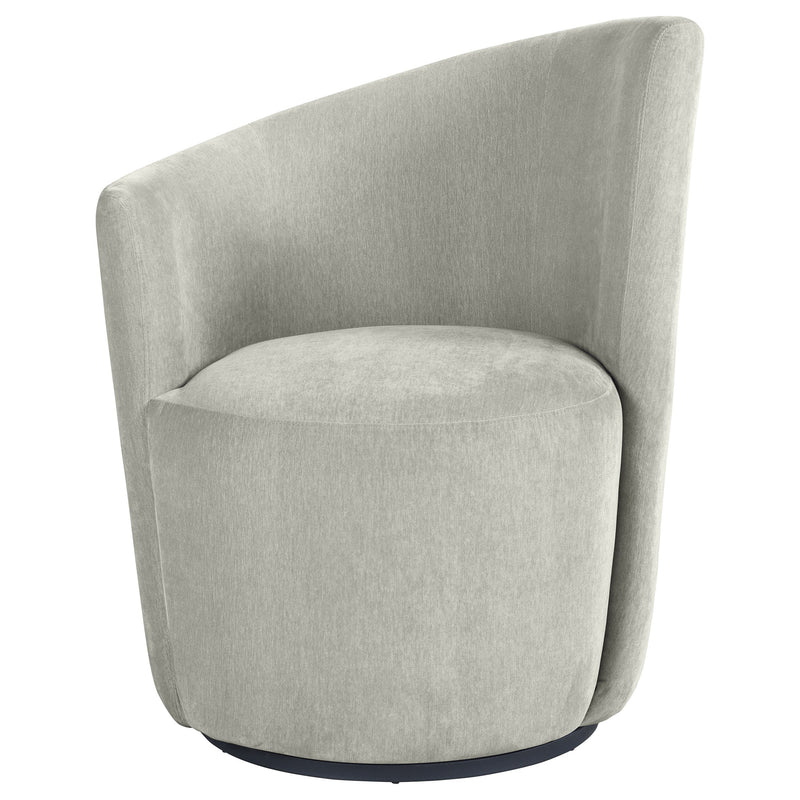 Sillón giratorio tapizado Nueva con respaldo curvo