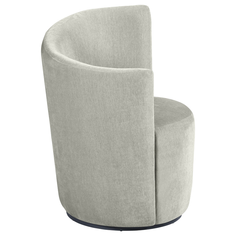 Sillón giratorio tapizado Nueva con respaldo curvo