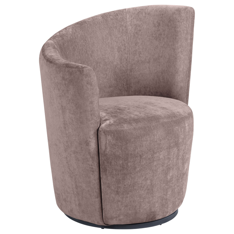Sillón giratorio tapizado Nueva con respaldo curvo
