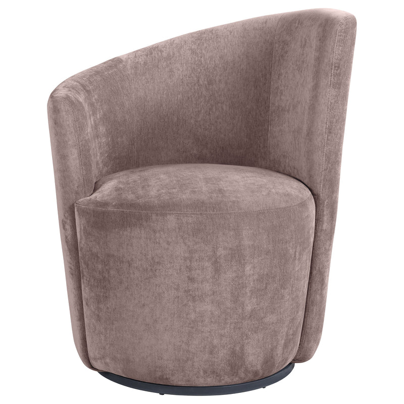 Sillón giratorio tapizado Nueva con respaldo curvo