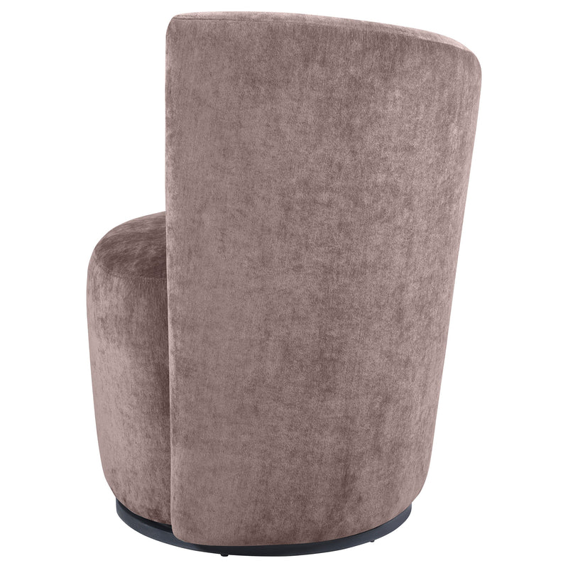 Sillón giratorio tapizado Nueva con respaldo curvo