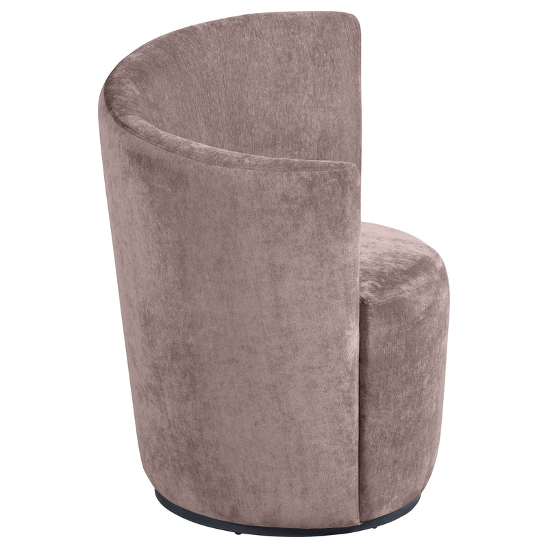 Sillón giratorio tapizado Nueva con respaldo curvo