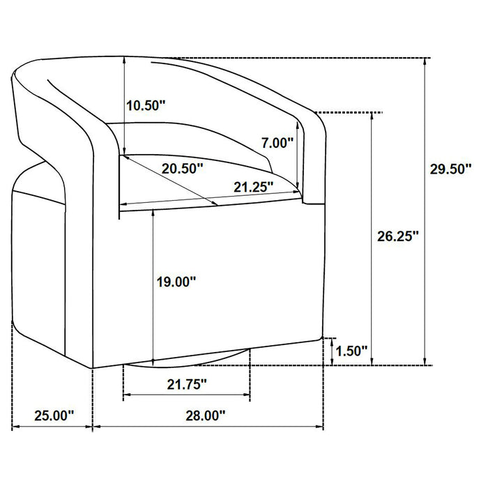Westhill Boucle Upholstered Swivel Accent Chair Rocky Road