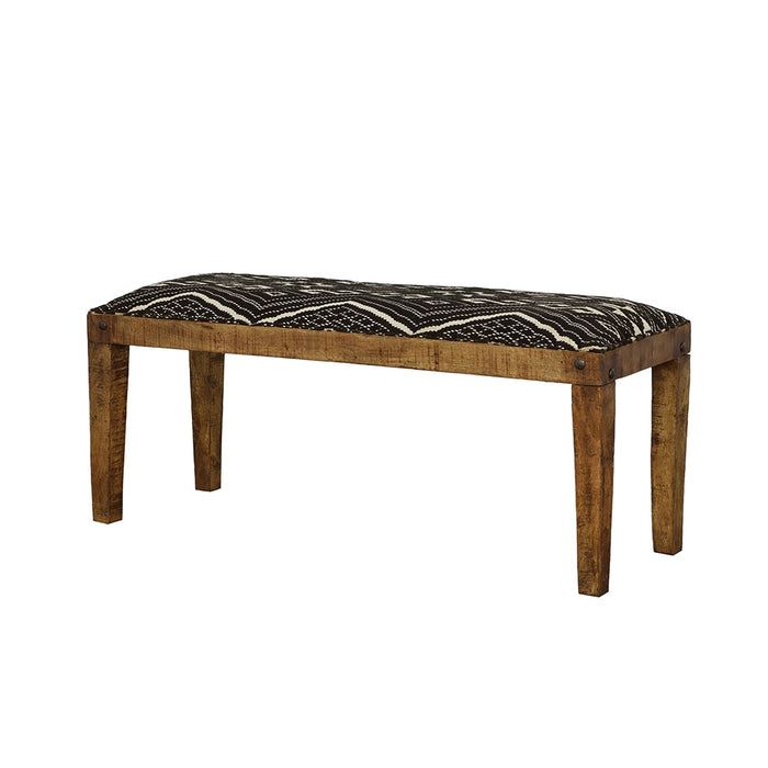 Aiden Sled Leg Upholstered Accent Bench Black and White