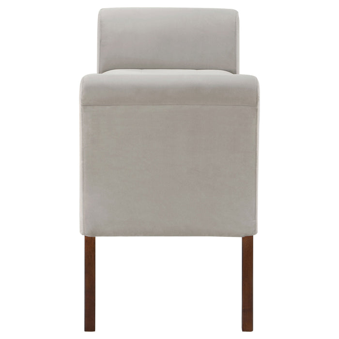 Farrah Velvet Upholstered Rolled Arm Storage Bench