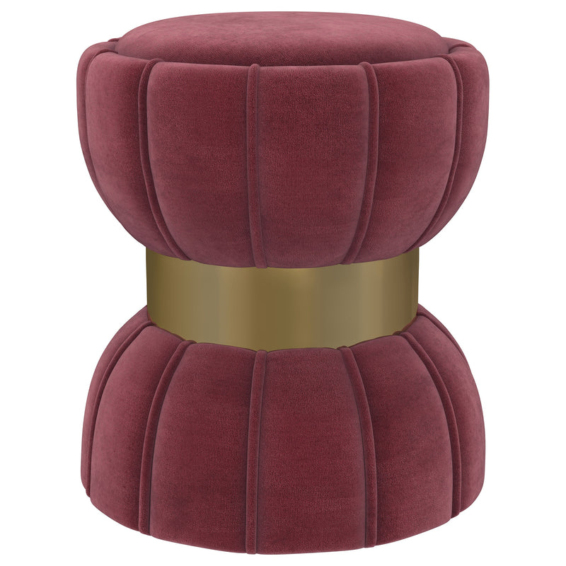 Sora Round Upholstered Ottoman