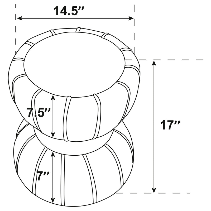 Sora Round Upholstered Ottoman