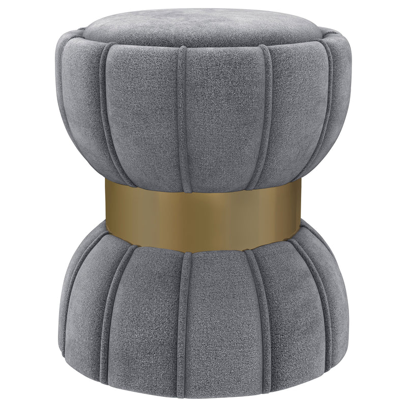 Sora Round Upholstered Ottoman