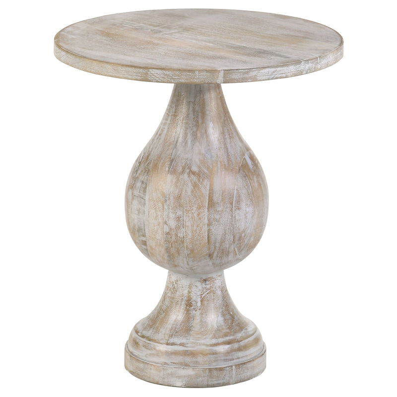 Mesa auxiliar decorativa redonda con base de pedestal Dianella