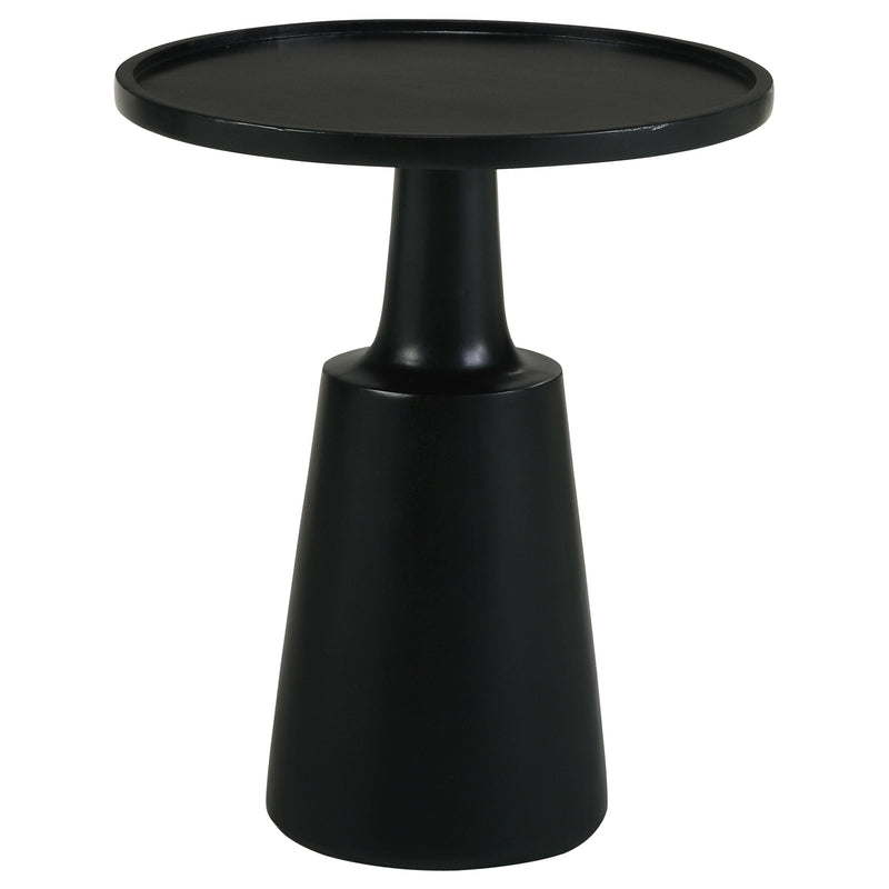Mesa auxiliar Ixia redonda de madera maciza