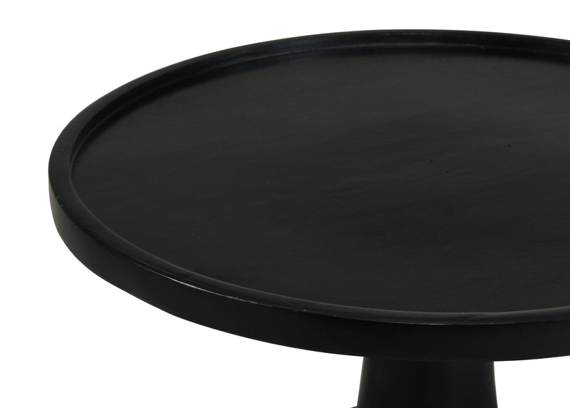 Mesa auxiliar Ixia redonda de madera maciza
