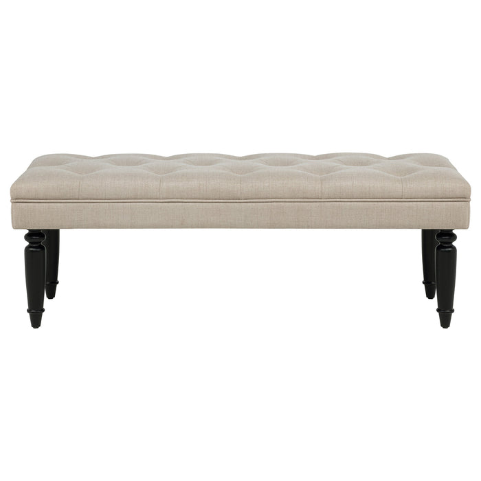 Marsha 52-inch Upholstered Entryway Accent Bench Latte