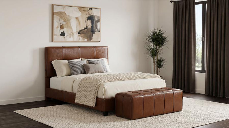 Farrell Faux Leather Upholstered Bench