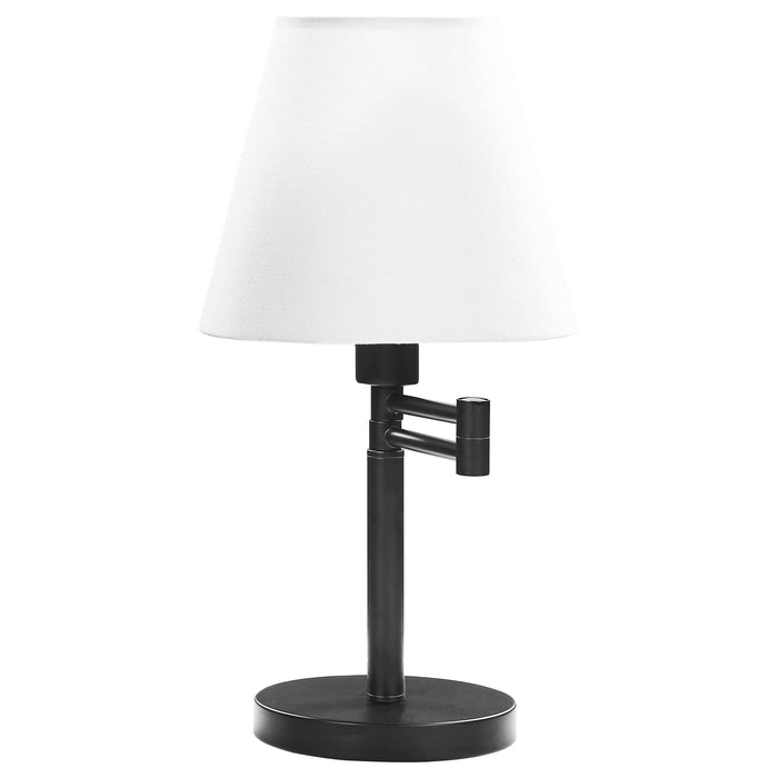 Colombe Rotatable Frame Table Lamp Off White and Matte Black